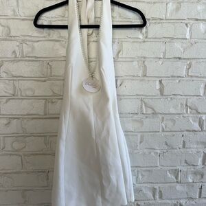 White Halter Dress - Brand: Unlabeled